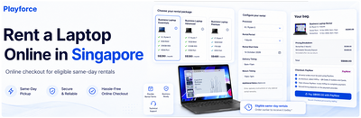 Rent a Laptop Online in Singapore with Full Online Checkout and Same-Day Delivery